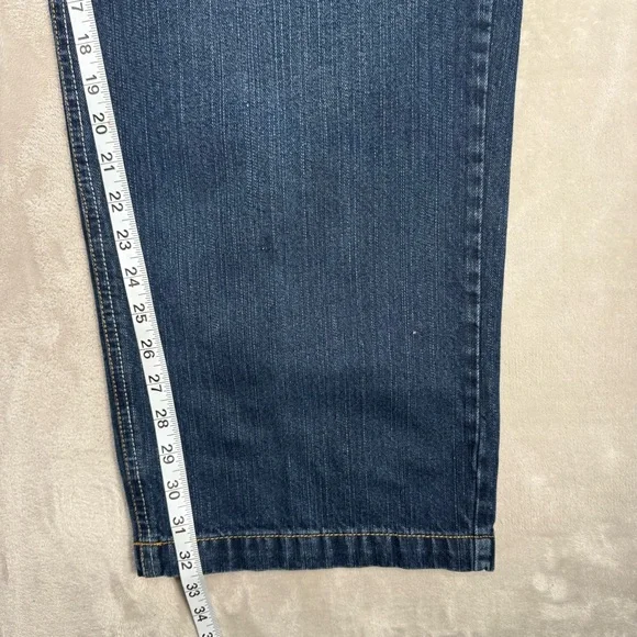 Vintage Y2K Koman Jeans Men's Sz 36x32 Baggy Wide Leg Dark Blue Grunge - Picture 8 of 9
